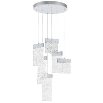 Carolina LED Chandelier in Pewter by CWI Lighting