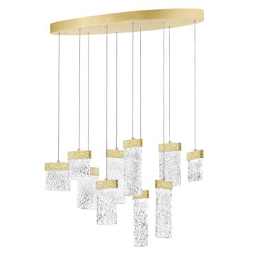 Carolina LED Chandelier in Gold Leaf by CWI Lighting