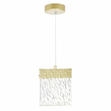 Carolina LED Mini Pendant in Gold Leaf by CWI Lighting
