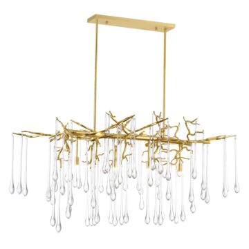 Anita Ten Light Chandelier in Gold Leaf by CWI Lighting