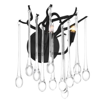 Anita Two Light Wall Sconce in Black by CWI Lighting