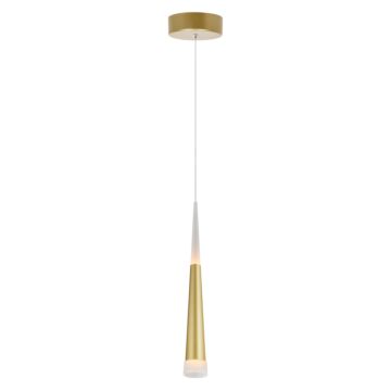 Andes LED Mini Pendant in Satin Gold by CWI Lighting