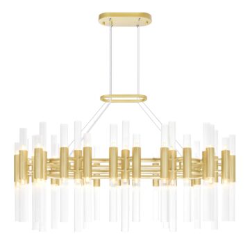 Orgue LED Chandelier in Satin Gold by CWI Lighting