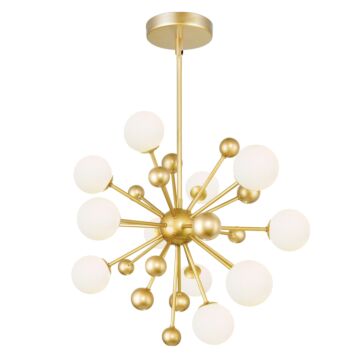 Element LED Chandelier in Sun Gold by CWI Lighting