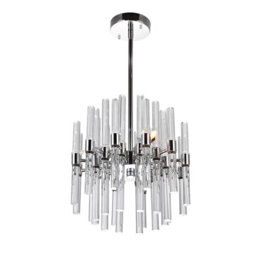Miroir Three Light Mini Chandelier in Polished Nickel by CWI Lighting