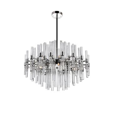 Miroir Ten Light Chandelier in Polished Nickel by CWI Lighting