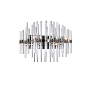 Miroir Four Light Vanity in Polished Nickel by CWI Lighting