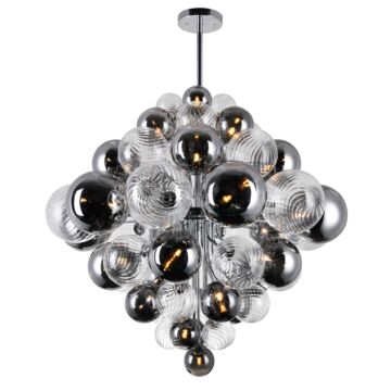 Pallocino LED Chandelier in Chrome by CWI Lighting