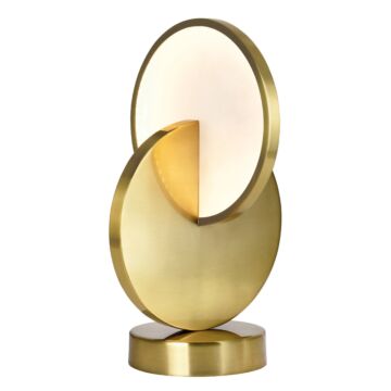 Tranche LED Table Lamp in Brushed Brass by CWI Lighting