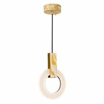CWI Lighting Anello LED Mini Pendant with White Oak Finish
