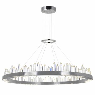 CWI Lighting Agassiz LED Chandelier with Polished Nickel Finish