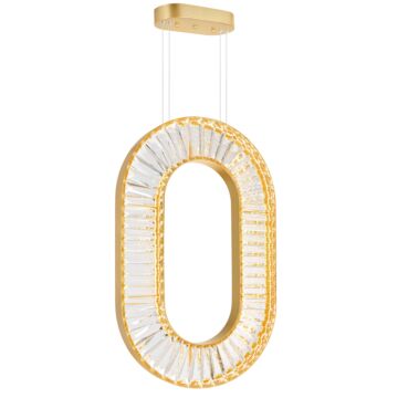 CWI Lighting Bjoux LED Chandelier with Brass Finish