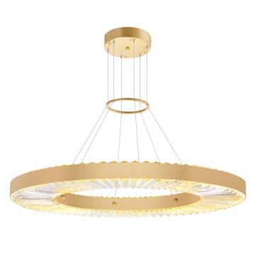 CWI Lighting Bjoux LED Chandelier with Brass Finish