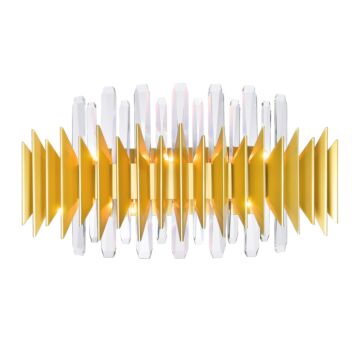 Cityscape Seven Light Wall Sconce in Satin Gold by CWI Lighting