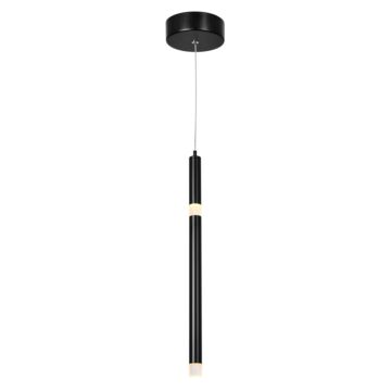 Flute LED Pendant in Black by CWI Lighting