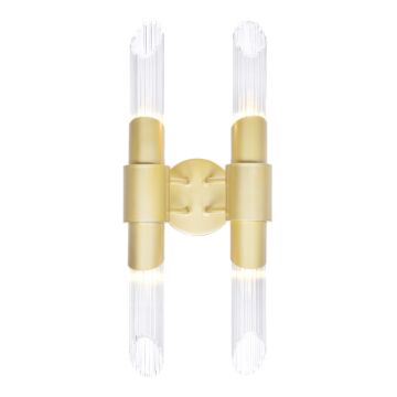 CWI Croissant 4 Light Wall Sconce With Satin Gold Finish