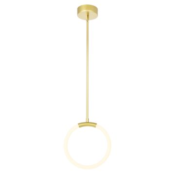 Hoops LED Pendant in Satin Gold by CWI Lighting