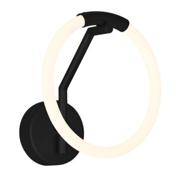 Hoops LED Wall Sconce in Black by CWI Lighting