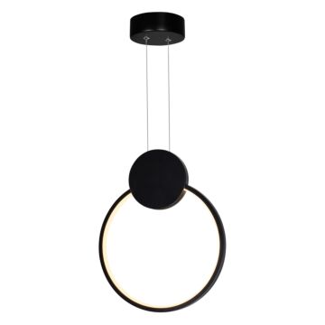 Pulley LED Mini Pendant in Black by CWI Lighting