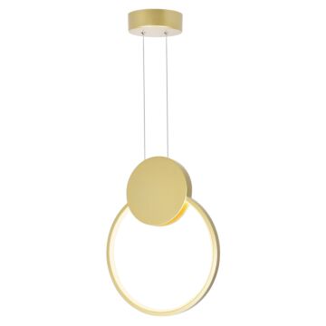 Pulley LED Mini Pendant in Satin Gold by CWI Lighting