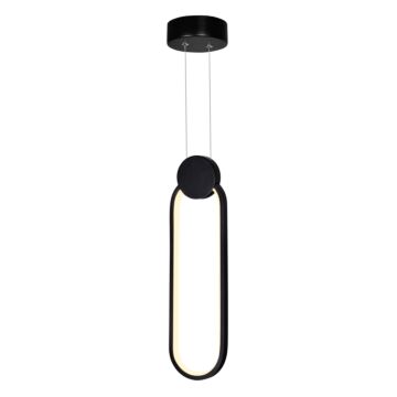 Pulley LED Mini Pendant in Black by CWI Lighting