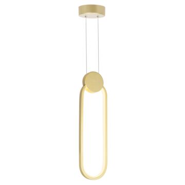 Pulley LED Mini Pendant in Satin Gold by CWI Lighting