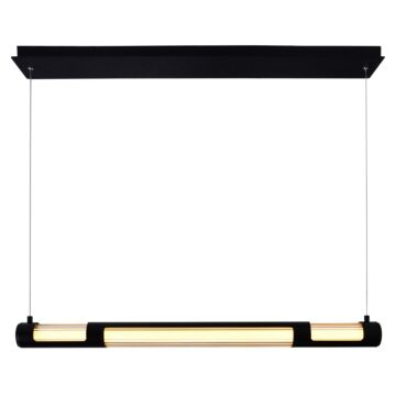 CWI Neva 36 in LED Integrated Black Chandelier