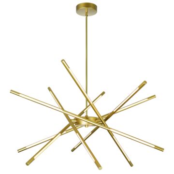 CWI Oskil LED Integrated Chandelier With Satin Gold Finish