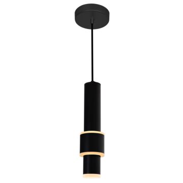 CWI Lena LED Integrated Mini Pendant With Black Finish