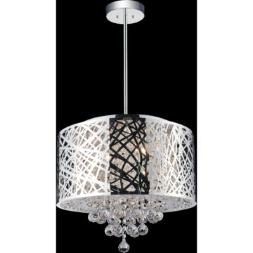Eternity Six Light Chandelier in Stainless Steel by CWI Lighting