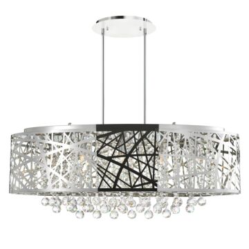 Eternity Eight Light Chandelier in Stainless Steel by CWI Lighting