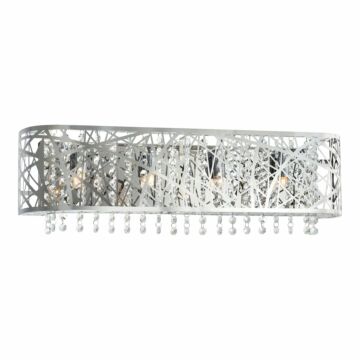 Eternity Four Light Vanity in Stainless Steel by CWI Lighting