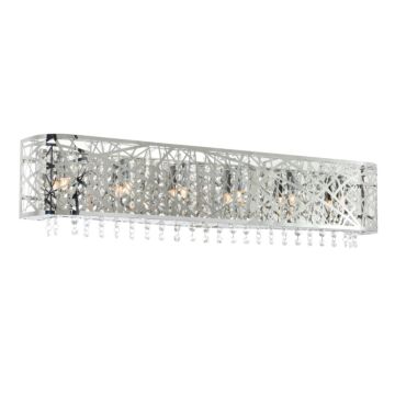 Eternity Six Light Vanity in Stainless Steel by CWI Lighting
