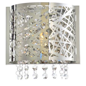Eternity One Light Bathroom Sconce in Stainless Steel by CWI Lighting