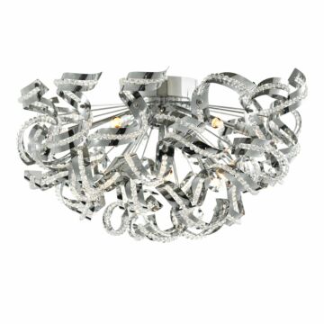 Swivel 13 Light Flush Mount in Chrome by CWI Lighting