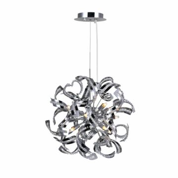 Swivel 12 Light Chandelier in Chrome by CWI Lighting