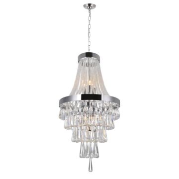 CWI Lighting Vast 6 Light Chandelier with Chrome finish