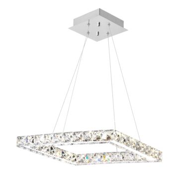 CWI Lighting Ring LED Chandelier with Chrome finish