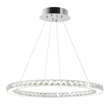 Ring LED Chandelier in Stainless Steel by CWI Lighting