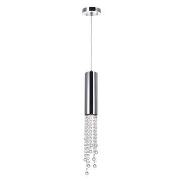 Extended One Light Mini Pendant in Chrome by CWI Lighting