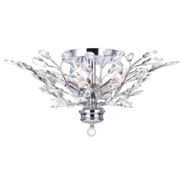 Ivy Six Light Flush Mount in Chrome by CWI Lighting