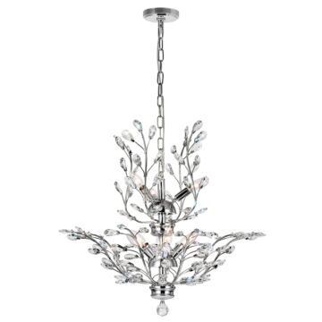 Ivy Nine Light Chandelier in Chrome by CWI Lighting