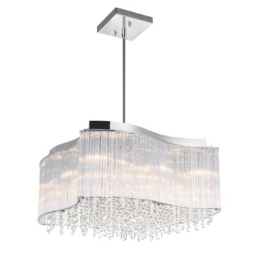 Elsa Ten Light Chandelier in Chrome by CWI Lighting