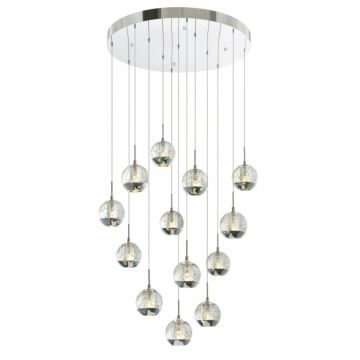 Perrier LED Pendant in Chrome by CWI Lighting