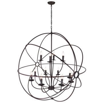Arza 12 Light Chandelier in Brown by CWI Lighting