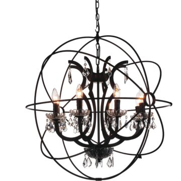 CWI Lighting Campechia 8 Light Up Chandelier with Brown finish