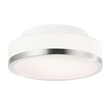 Frosted One Light Flush Mount in Satin Nickel by CWI Lighting