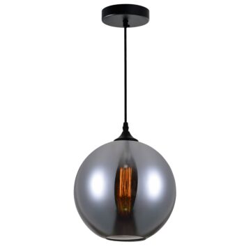 Glass One Light Mini Pendant in Black by CWI Lighting