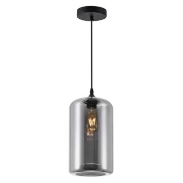 Glass One Light Mini Pendant in Black by CWI Lighting