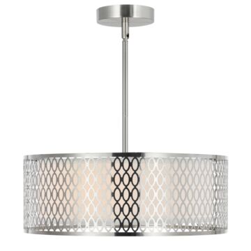 Mikayla Three Light Chandelier in Satin Nickel by CWI Lighting